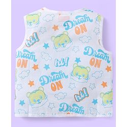Babyhug 100% Cotton Sleeveless Front Open Jhablas with Floral & Polka Dots Pack of 3 - Pink & Yellow