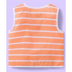 Babyhug 100% Cotton Sleeveless Front Open Jhablas with Floral & Polka Dots Pack of 3 - Pink & Yellow