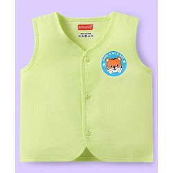 Babyhug 100% Cotton Sleeveless Front Open Jhablas with Floral & Polka Dots Pack of 3 - Pink & Yellow