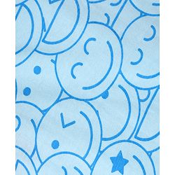 Babyhug Cotton Knit Half Sleeves Shorts Co-ord Night Suit With Smiley Print - Light Blue