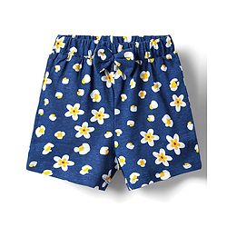 Babyhug 100% Cotton Knit Half Sleeves Co-ords Shorts Night Suit With Floral Print - Navy Blue