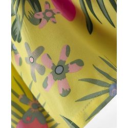 Babyhug Rayon Woven Sleeveless Top with Smocking & Floral Print - Yellow