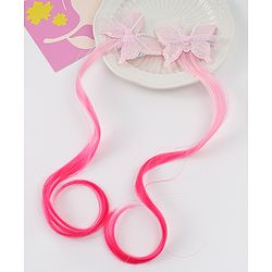 Babyhug Free Size Clips & Sunglasses Combo Set With Butterfly Applique - Pink