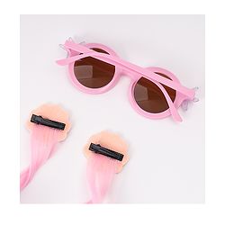 Babyhug Free Size Hair Accessories Combo Set With Sea Lif Applique - Pink