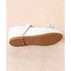 Cute Walk by Babyhug Ballerina with Velcro Closure & Bow Applique - Sliver