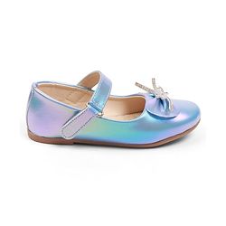 Cute Walk by Babyhug Velcro Closure Ballerina with Bow Applique - Blue