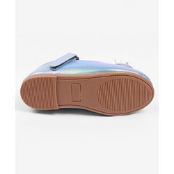 Cute Walk by Babyhug Velcro Closure Ballerina with Bow Applique - Blue