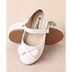 Cute Walk by Babyhug Ballerina with Velcro Closure & Bow Applique - Silver