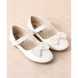 Cute Walk by Babyhug Ballerina with Velcro Closure & Bow Applique - Silver