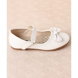 Cute Walk by Babyhug Ballerina with Velcro Closure & Bow Applique - Silver