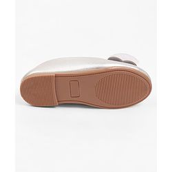 Cute Walk by Babyhug Slip On Ballerina With Bow Applique - Silver