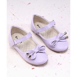 Cute Walk by Babyhug Ballerina Velcro Closure with Bow Applique - Purple