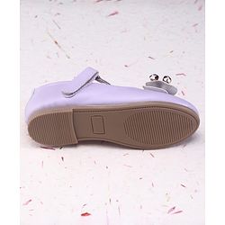 Cute Walk by Babyhug Ballerina Velcro Closure with Bow Applique - Purple