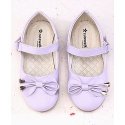 Cute Walk by Babyhug Ballerina Velcro Closure with Bow Applique - Purple