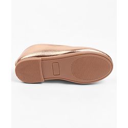 Cute Walk by Babyhug Slip On Ballerina with Bow Applique - Golden
