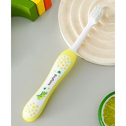 Babyhug Ultra Soft Bristles Kids Toothbrush Cute Crocodile & Rabbit Print Pack of 2 Green & Pink| Anti-slip Handle| Gentle on Gums| Ideal Head Size| Encourages Self Brushing