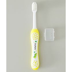 Babyhug Ultra Soft Bristles Kids Toothbrush Cute Crocodile & Rabbit Print Pack of 2 Green & Pink| Anti-slip Handle| Gentle on Gums| Ideal Head Size| Encourages Self Brushing