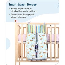 Babyhug Diaper Stacker Transport Print - Multicolor| Easy to Install| Smart Storage| Machine Washable| Easy Access