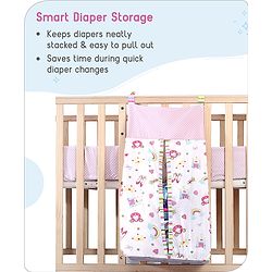 Babyhug Diaper Stacker Transport Print - Multicolor| Easy to Install| Smart Storage| Machine Washable| Easy Access
