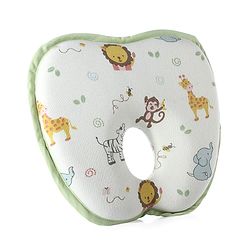 Babyhug Memory Foam Head Shaping Baby Pillow Transport Print - Green| Prevents Flat-Head Syndrome| Firm| Neck and Shoulder Support| Soft Breathable Fabric| Washable| Travel Friendly| 0+ Months