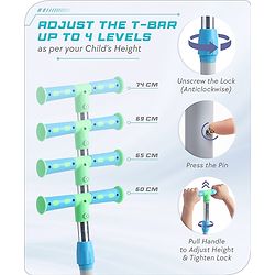 Babyhug 3 Wheel Foldable Kids Scooter with LED Light 4 Level Height Adjustment - Pink| Lean to Steer| Stable Design| Toy for 3 to 9 year Boys and Girls| Sport Gift| Promotes Physical Activity