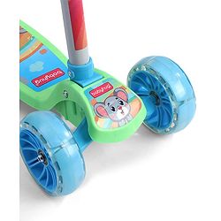 Babyhug 3 Wheel Foldable Kids Scooter with LED Light 4 Level Height Adjustment - Blue| Lean to Steer| Stable Design| Toy for 3 to 14 year Boys and Girls| Activity Gift| Promotes Physical Activity