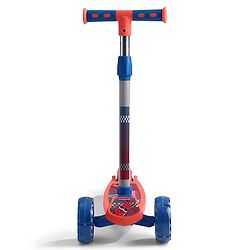 Babyhug 3 Wheel Foldable Kids Scooter With LED Light 4 Level Height Adjustment - Orange & Blue