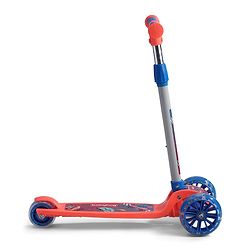 Babyhug 3 Wheel Foldable Kids Scooter With LED Light 4 Level Height Adjustment - Orange & Blue