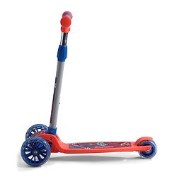 Babyhug 3 Wheel Foldable Kids Scooter With LED Light 4 Level Height Adjustment - Orange & Blue