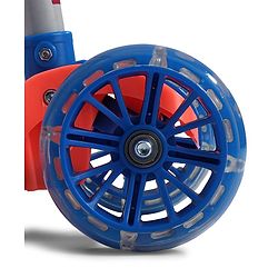Babyhug 3 Wheel Foldable Kids Scooter With LED Light 4 Level Height Adjustment - Orange & Blue