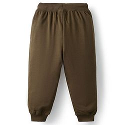 Babyhug Disney Terry Knit Full Sleeves Over Size Drop Shoulder T-Shirt & Lounge Pant With Chip & Dale Graphics - Brown