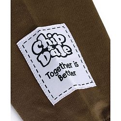 Babyhug Disney Terry Knit Full Sleeves Over Size Drop Shoulder T-Shirt & Lounge Pant With Chip & Dale Graphics - Brown