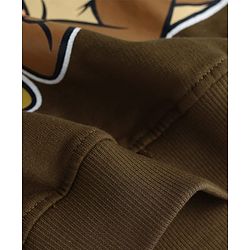 Babyhug Disney Terry Knit Full Sleeves Over Size Drop Shoulder T-Shirt & Lounge Pant With Chip & Dale Graphics - Brown