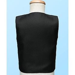 Babyhug Knit Full Sleeves Solid 3 Piece Party Suit With Bow - Black & White