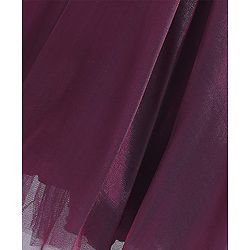 Babyhug Woven Puffed Sleeves Solid Colour Party Dress with Bow - Wine