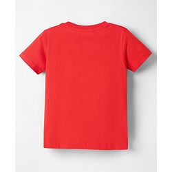Babyhug Marvel Single Jersey Knit Half Sleeves T-Shirt with Iron Man Graphics - Red