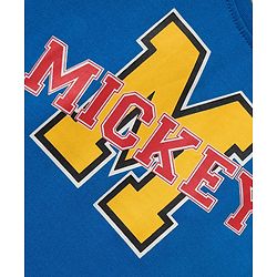 Babyhug Disney Single Jersey Knit Half Sleeves T-Shirt with Front & Back Mickey & Friends Graphics - Blue