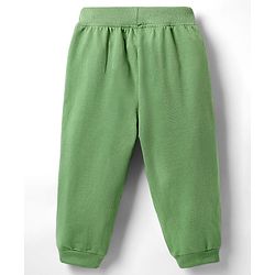 Babyhug Disney Single Jersey Knit Full Sleeve T-Shirt And Joggers With Mickey & Friends Graphics - Olive Green