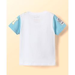 Babyhug Disney Single Jersey Knit Half Sleeves Cut & Sew T-Shirt with Mickey & Friends Graphics - White