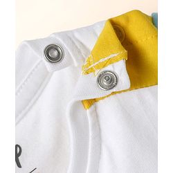 Babyhug Disney Single Jersey Knit Half Sleeves Cut & Sew T-Shirt with Mickey & Friends Graphics - White