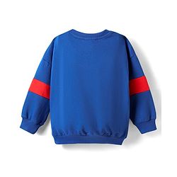 Babyhug Disney Terry Knit Full Sleeves Drop Shoulder Cut T-Shirt & Lounge Pant Set With Mickey Mouse Graphics - Royal Blue & Red