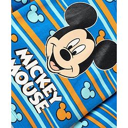 Babyhug Disney Single Jersey Knit Full Sleeves Night Suit With Mickey Mouse Graphics - Blue