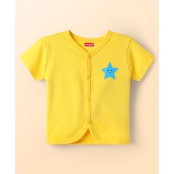Babyhug 100% Cotton Interlock Knit Half Sleeves Front Open jhabla with Stripe Design & Star Print Pack of 5 - Multicolor