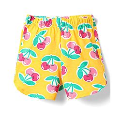 Babyhug Cotton Knit Half Sleeves Co-ords Short Night Suit With Tropical Print - Yellow