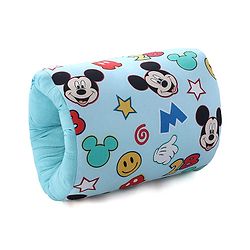 Babyhug Disney Nursing Baby Arm Pillow | Head Support Pillow Anti-Spitting Breastfeeding and Bottle Feeding Nursing Arm Pillow  | Smiley Mickey Face Print - Light Blue
