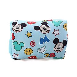 Babyhug Disney Nursing Baby Arm Pillow | Head Support Pillow Anti-Spitting Breastfeeding and Bottle Feeding Nursing Arm Pillow  | Smiley Mickey Face Print - Light Blue