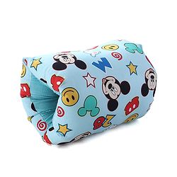 Babyhug Disney Nursing Baby Arm Pillow | Head Support Pillow Anti-Spitting Breastfeeding and Bottle Feeding Nursing Arm Pillow  | Smiley Mickey Face Print - Light Blue