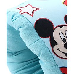 Babyhug Disney Nursing Baby Arm Pillow | Head Support Pillow Anti-Spitting Breastfeeding and Bottle Feeding Nursing Arm Pillow  | Smiley Mickey Face Print - Light Blue