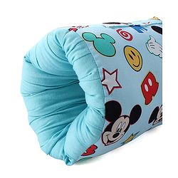 Babyhug Disney Nursing Baby Arm Pillow | Head Support Pillow Anti-Spitting Breastfeeding and Bottle Feeding Nursing Arm Pillow  | Smiley Mickey Face Print - Light Blue