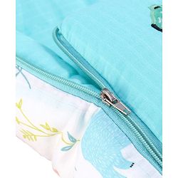 Babyhug Premium Muslin Sleeping Bag Bear Print - Multicolor| Easy Zipper Closure| New Born Gifting| Boys & Girls| Warm and Cozy| Travel Friendly